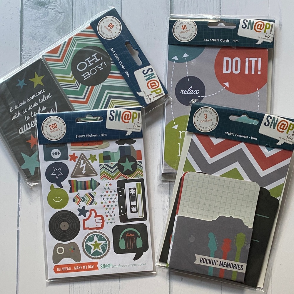 Simple Stories SN@P! Him Scrapbooking Bundle